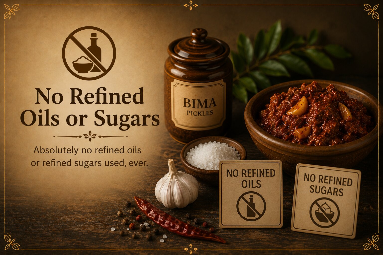 No Refined Oils or Sugars